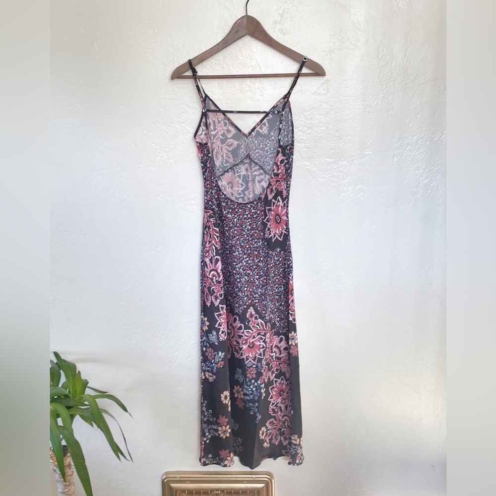 Free People✨Your Better Side Slip Dress- Black Combo - Picture 3 of 13